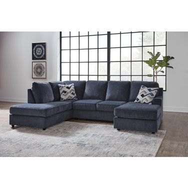 Albar Place 2-Piece Sectional In Cobalt