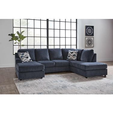 Albar Place 2-Piece Sectional In Cobalt