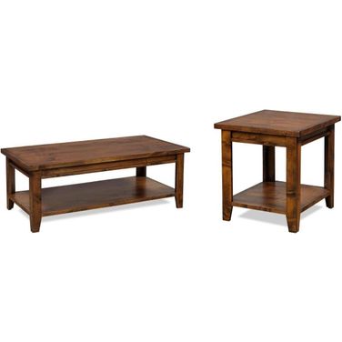Alder Grove Occasional Table Set In Medium Brown