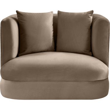 Alder Velvet Chair In Taupe