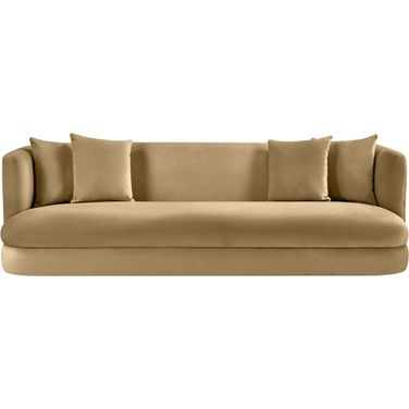 Alder Velvet Sofa In Camel