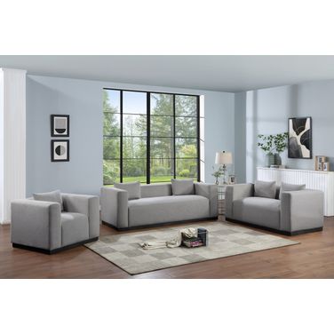 Alfie Living Room Set In Grey
