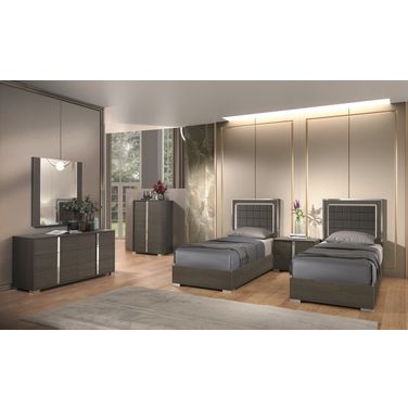Alice Youth Bedroom Set In Matte Grey