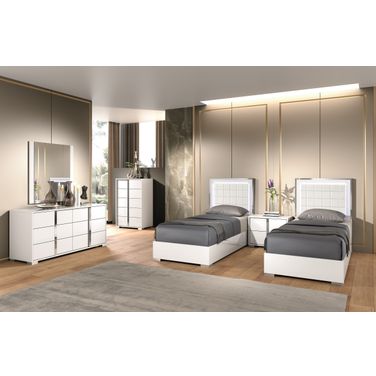 Alice Youth Bedroom Set In White
