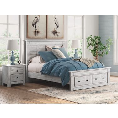 Allihauser Panel Storage Bedroom Set In White Wash