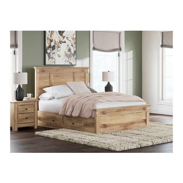Allihauser Storage Panel Bedroom Set In Tan
