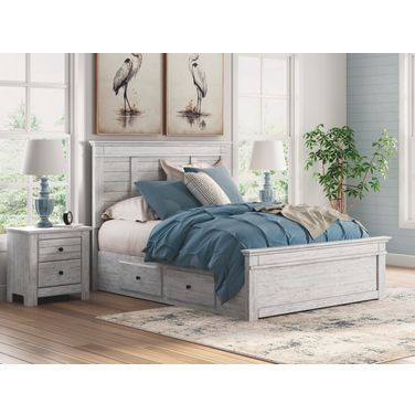 Allihauser Storage Panel Bedroom Set In White Wash