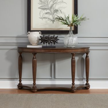 Allington Demilune Sofa Table In Sienna