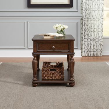Allington Rectangular End Table In Sienna