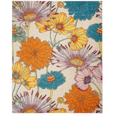 Allur 9' x 12' Contemporary Indoor Rug In Ivory Multi