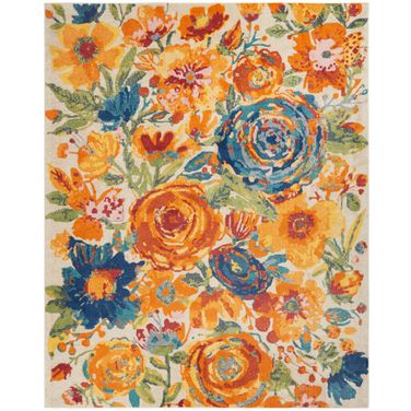 Allur 9' x 12' Contemporary Indoor Rug In Ivory Multi