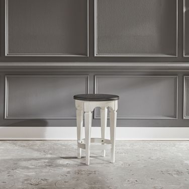 Allyson Park Wirebrushed White Console Stool