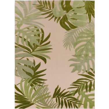 Aloha 12' x 15' Outdoor Rug In Ivory and Green