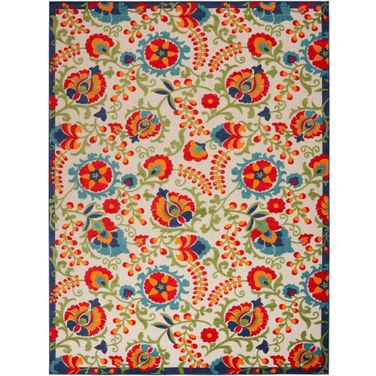 Aloha 12' x 15' Farmhouse Rug In Multicolor