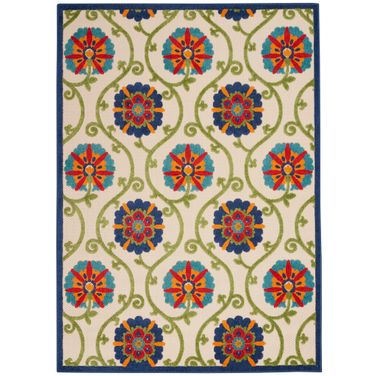 Aloha 9'6" x 13' Rug In Blue Multi