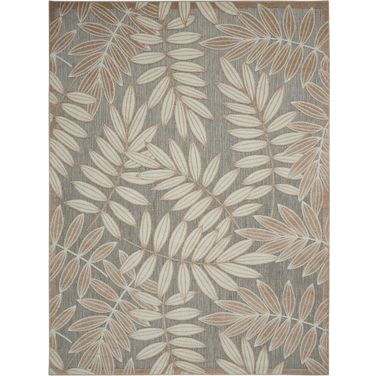 Aloha Natural 9'6" x 13' Tropical Area Rug