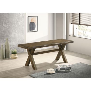 Alston X-shaped Dining Bench Knotty Nutmeg