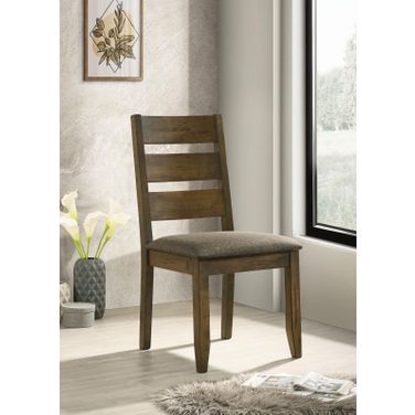 Alston Ladder Back Dining Side Chairs Knotty Nutmeg and Brown Set of 2