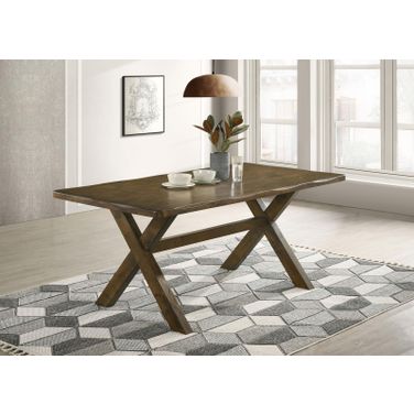 Alston X-shaped Dining Table Knotty Nutmeg