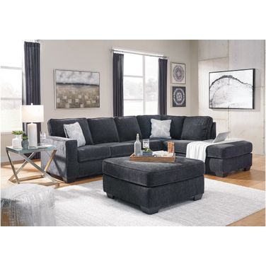 Altari 2-Piece RAF Sectional and Ottoman In Slate