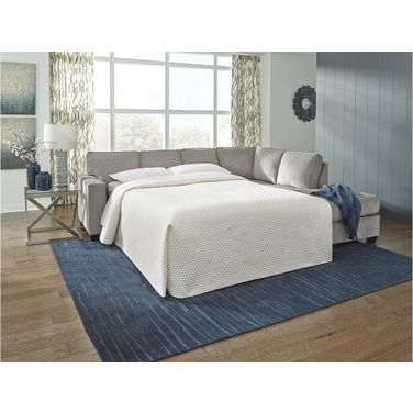 Altari 2-Piece Sleeper Sectional and Ottoman In Alloy