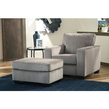 Altari Chair and Ottoman In Alloy