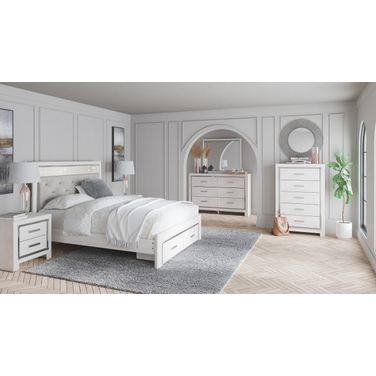Altyra Panel Storage Bedroom Set In White
