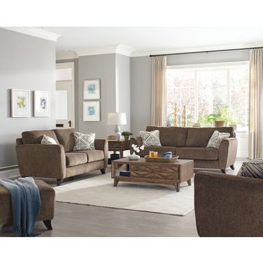 Alyssa Living Room Set In Latte