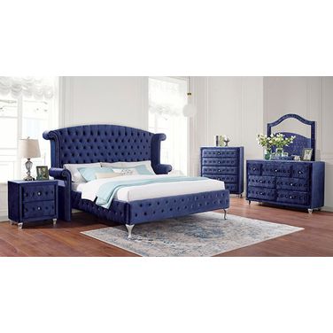Alzir Queen Bed In Blue