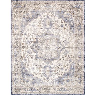 Amadeus Design Power Loom Area Rug- 10' x 14' In Ivory and Grey