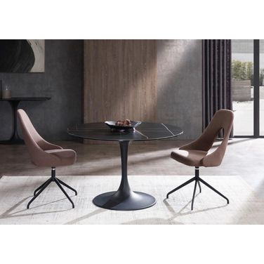 Amarosa Round Dining Table In Black