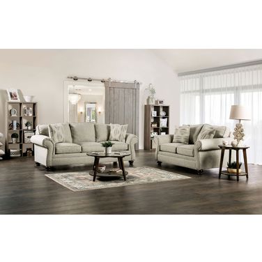 Amaya Living Room Set In Cream