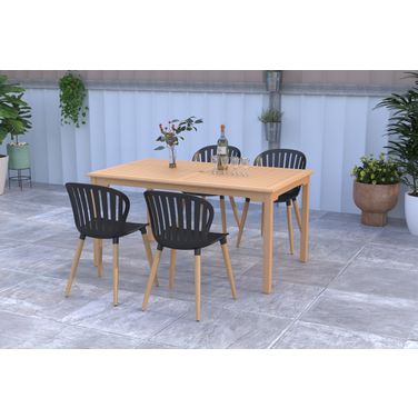 Amazonia SkylineOasis 5-Piece Rectangular Patio Dining Set In Black