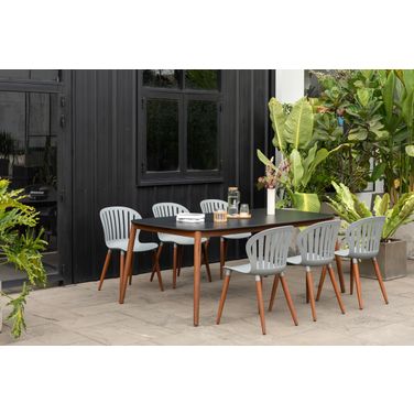 Amazonia UrbanSeabreeze 7-Piece Rectangular Patio Dining Set In Grey