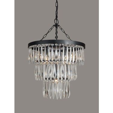 Amelia Pendant Fixture In Black And Clear