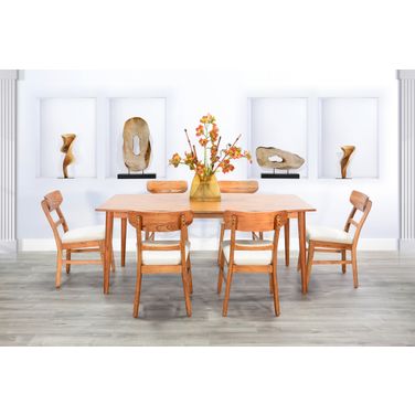 American Modern Wood Dining Set In Cinnamon