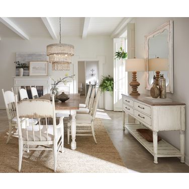 Americana Dining Room Set In White