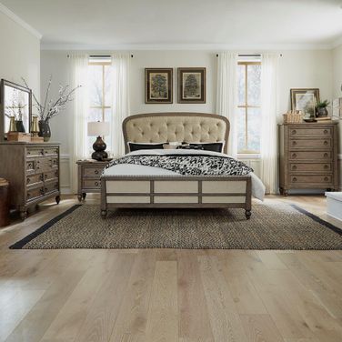 Americana Farmhouse Dusty Taupe Shelter Bedroom Set