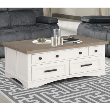 Americana Modern Cotton Occasional Table Set With Lift Top