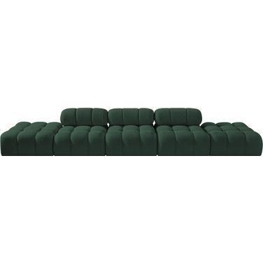 Ames 170 Inch Boucle Fabric Upholstered 5 Piece Modular Sofa In Green