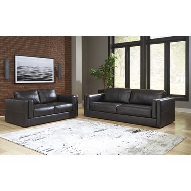 Amiata Living Room Set In Onyx