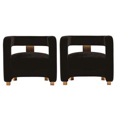 Amirah Accent Chair Set of 2 In Black