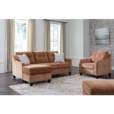 Amity Bay Living Room Set with Sofa Chaise In Clay