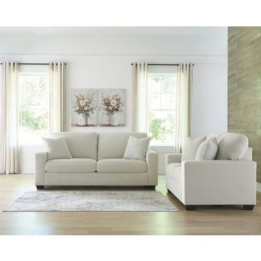 Ammon Living Room Set In Ivory