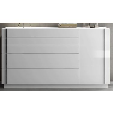 Amora Natural White Lacquer Dresser