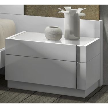 Amora Natural White Lacquer RAF Nightstand
