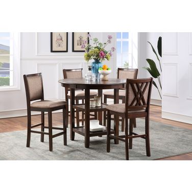 Amy 5 Piece Counter Dining Room Set In Cherry