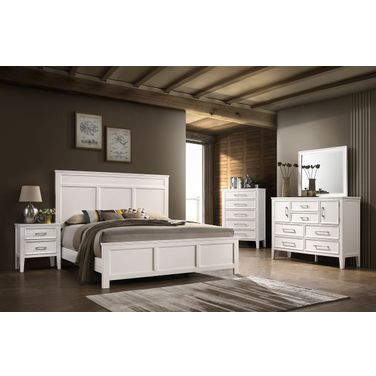 Andover Youth Panel Bedroom Set In White