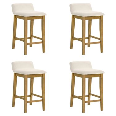 Annikah Counter Height Bar Stool Set of 4 In Amber Glow and White