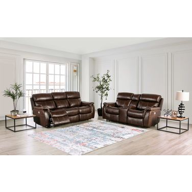 Antenor Power Living Room Set In Brown